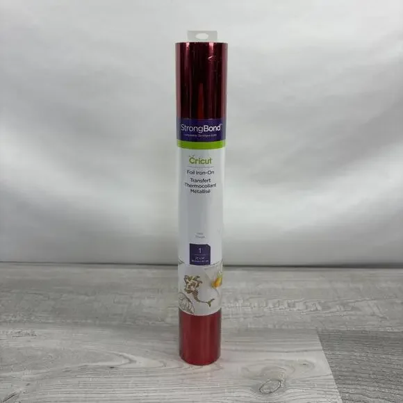 Cricut Foil Iron-on, 12" X 24" in Red - Strong Bond - Picture 1 of 6